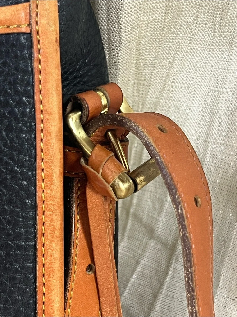 Vintage Dooney & Bourke AWL Black Leather Briefcase USA Made